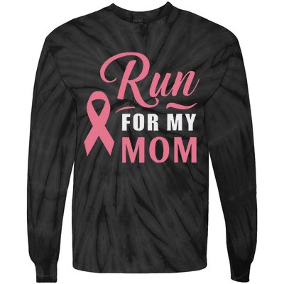 Athletics Breast Cancer Awareness Month Runner Pin.K Ribbon Tie-Dye Long Sleeve Shirt