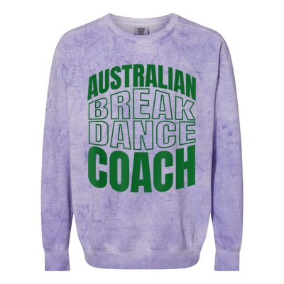 Australian Breakdance Coach Costume Fun Halloween Colorblast Crewneck Sweatshirt