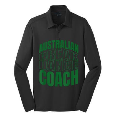 Australian Breakdance Coach Costume Fun Halloween Silk Touch Performance Long Sleeve Polo