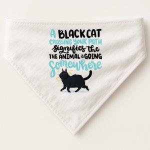 A Black Cat Crossing Path Kitten Feline Animal Cute Cat Gift USA-Made Doggie Bandana