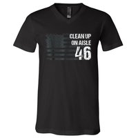 Anti Biden Clean Up On Aisle 46 Impeach Biden V-Neck T-Shirt