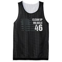 Anti Biden Clean Up On Aisle 46 Impeach Biden Mesh Reversible Basketball Jersey Tank