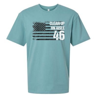 Anti Biden Clean Up On Aisle 46 Impeach Biden Sueded Cloud Jersey T-Shirt