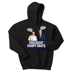 Anti Biden Conservative Dementia Funny Poopy Pants President Kids Hoodie