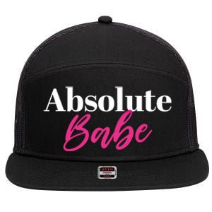 Absolute Babe Cool Gift 7 Panel Mesh Trucker Snapback Hat