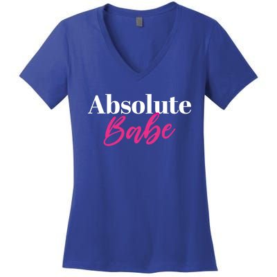 Absolute Babe Cool Gift Women's V-Neck T-Shirt