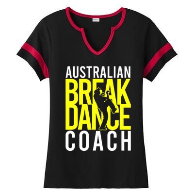 Australian Breakdance Coach Costume Break Dancer Matching Ladies Halftime Notch Neck Tee