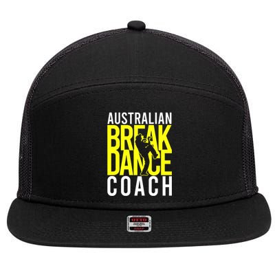 Australian Breakdance Coach Costume Break Dancer Matching 7 Panel Mesh Trucker Snapback Hat