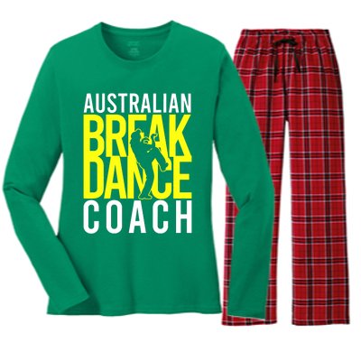 Australian Breakdance Coach Costume Break Dancer Matching Women's Long Sleeve Flannel Pajama Set 