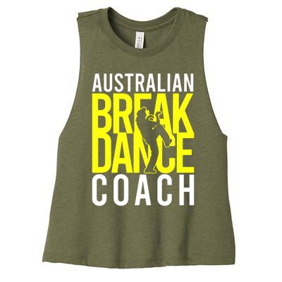 Australian Breakdance Coach Costume Break Dancer Matching Women's Racerback Cropped Tank