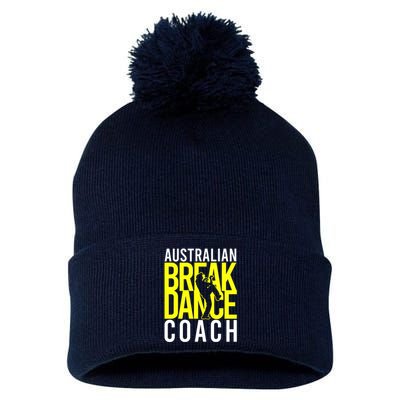 Australian Breakdance Coach Costume Break Dancer Matching Pom Pom 12in Knit Beanie