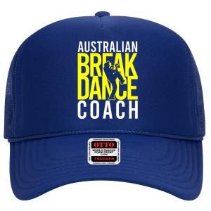 Australian Breakdance Coach Costume Break Dancer Matching High Crown Mesh Back Trucker Hat