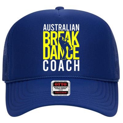 Australian Breakdance Coach Costume Break Dancer Matching High Crown Mesh Back Trucker Hat