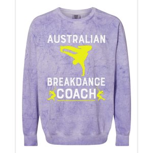 Australian Breakdancer Costume Coach Break Dancer Matching Gift Colorblast Crewneck Sweatshirt