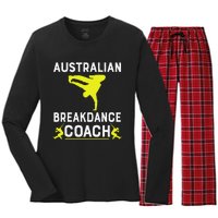 Australian Breakdancer Costume Coach Break Dancer Matching Gift Women's Long Sleeve Flannel Pajama Set 