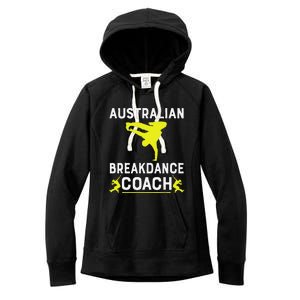 Australian Breakdancer Costume Coach Break Dancer Matching Gift Women's Fleece Hoodie