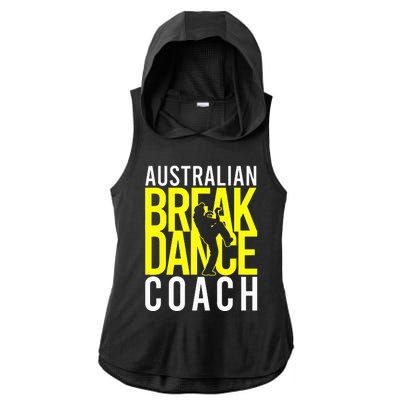 Australian Breakdance Coach Costume Ladies PosiCharge Tri-Blend Wicking Draft Hoodie Tank