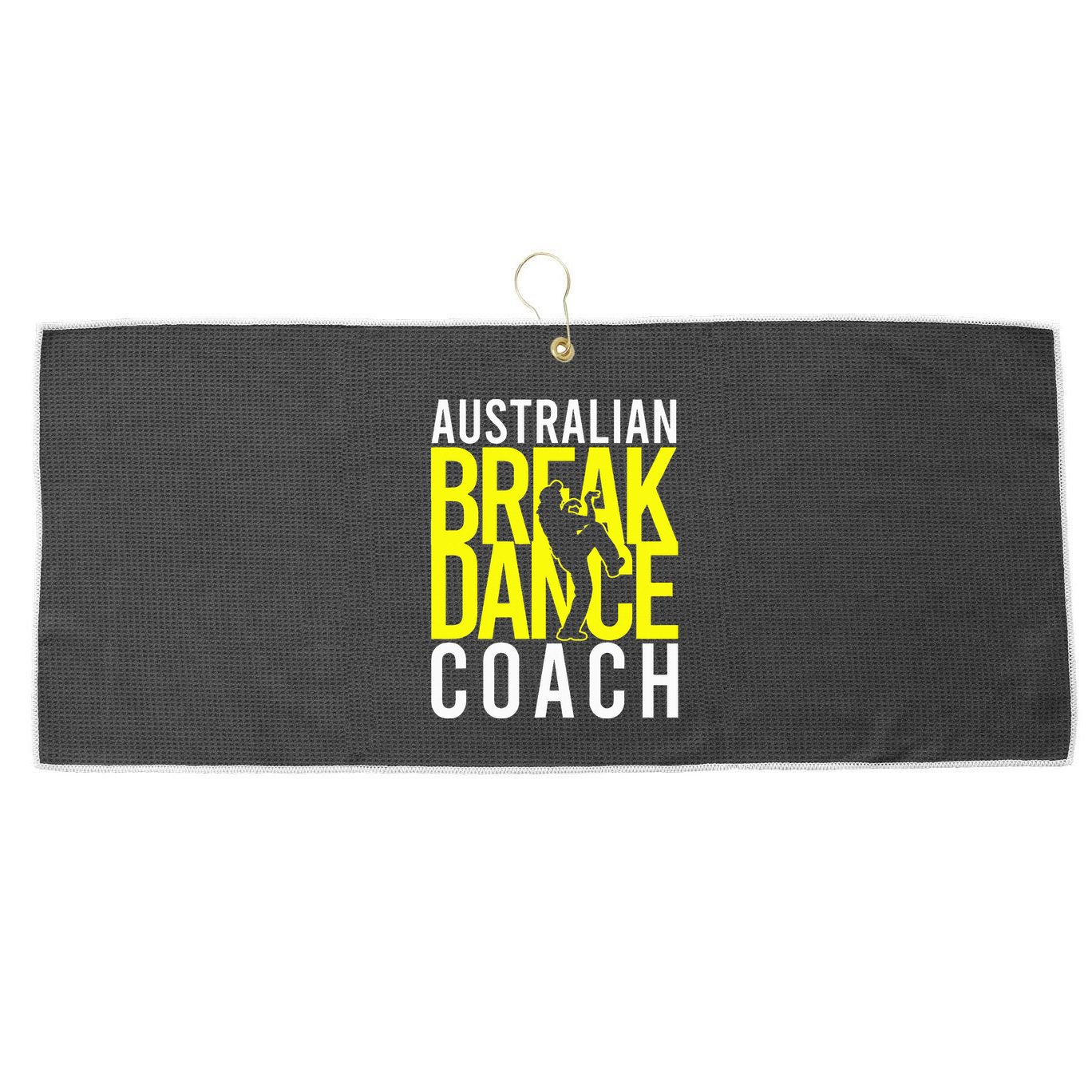 Australian Breakdance Coach Costume Large Microfiber Waffle Golf Towel