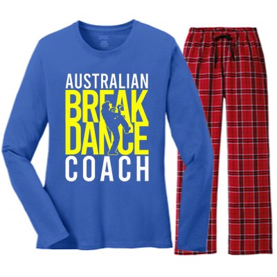 Australian Breakdance Coach Costume Women's Long Sleeve Flannel Pajama Set 