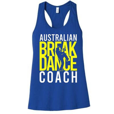 Australian Breakdance Coach Costume Women's Racerback Tank