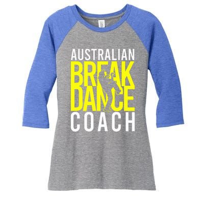 Australian Breakdance Coach Costume Women's Tri-Blend 3/4-Sleeve Raglan Shirt