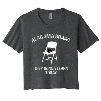 Alabama Brawl Chair A Mass Brawl Breaks Out On Alabama Women's Crop Top Tee