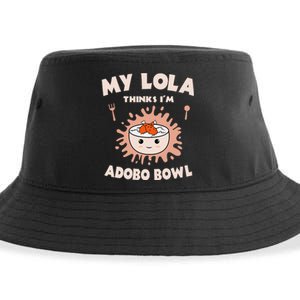 Adobo Bowl Chicken Lola Cuisine Philippine Flag Grandma Sustainable Bucket Hat