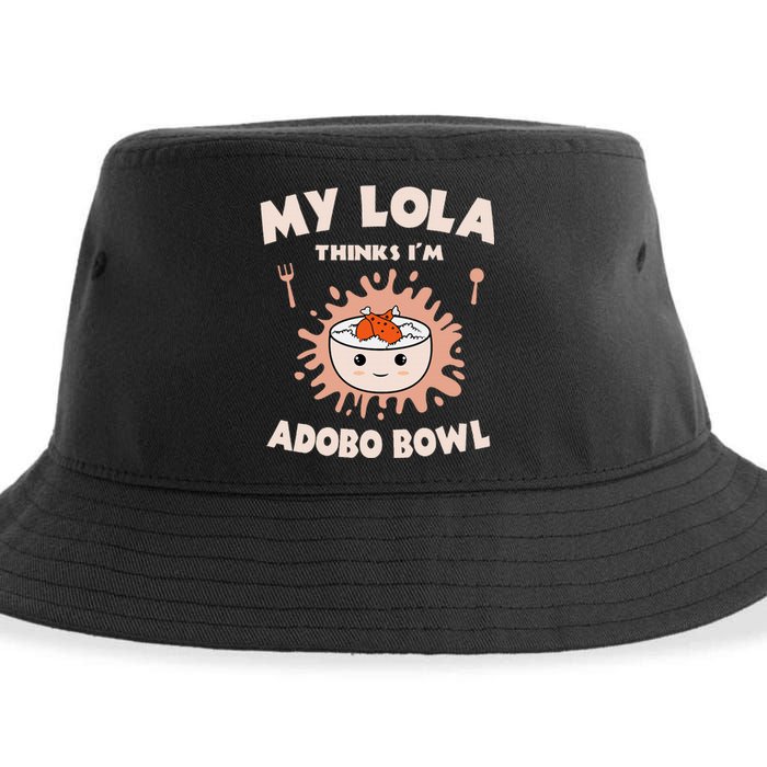 Adobo Bowl Chicken Lola Cuisine Philippine Flag Grandma Sustainable Bucket Hat