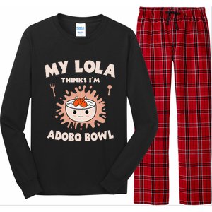 Adobo Bowl Chicken Lola Cuisine Philippine Flag Grandma Long Sleeve Pajama Set