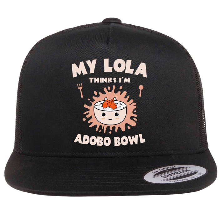 Adobo Bowl Chicken Lola Cuisine Philippine Flag Grandma Flat Bill Trucker Hat