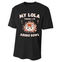 Adobo Bowl Chicken Lola Cuisine Philippine Flag Grandma Performance Sprint T-Shirt