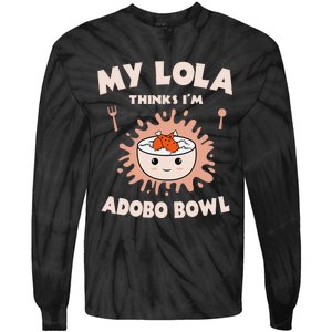 Adobo Bowl Chicken Lola Cuisine Philippine Flag Grandma Tie-Dye Long Sleeve Shirt