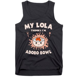 Adobo Bowl Chicken Lola Cuisine Philippine Flag Grandma Tank Top