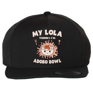 Adobo Bowl Chicken Lola Cuisine Philippine Flag Grandma Wool Snapback Cap