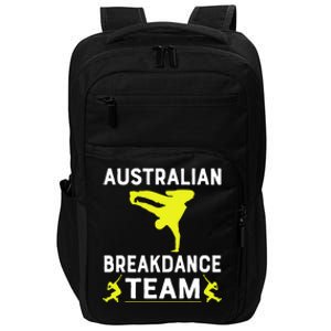 Australian Breakdancer Costume Team Break Dancer Matching Impact Tech Backpack