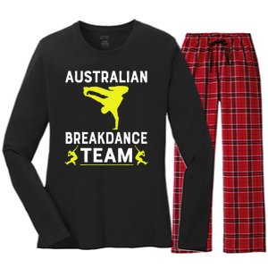 Australian Breakdancer Costume Team Break Dancer Matching Women's Long Sleeve Flannel Pajama Set 