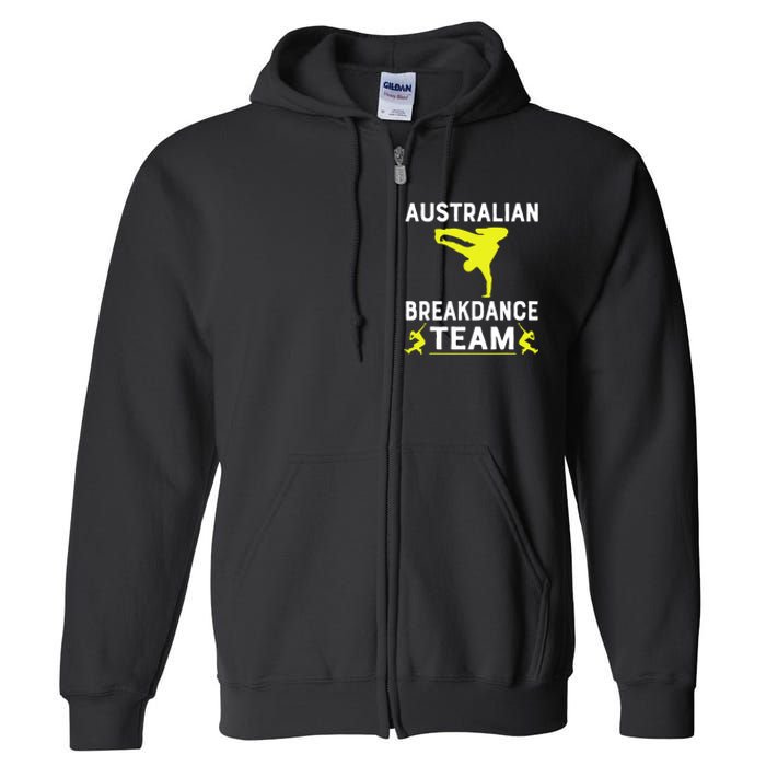 Australian Breakdancer Costume Team Break Dancer Matching Full Zip Hoodie