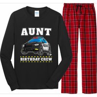 Aunt Birthday Crew Police Car Policeman Officer Auntie Long Sleeve Pajama Set