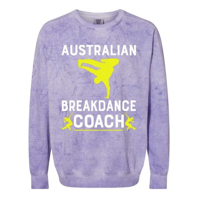 Australian Breakdancer Costume Coach Break Dancer Matching Colorblast Crewneck Sweatshirt