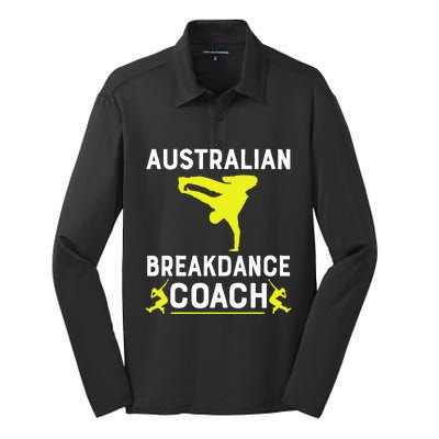 Australian Breakdancer Costume Coach Break Dancer Matching Silk Touch Performance Long Sleeve Polo