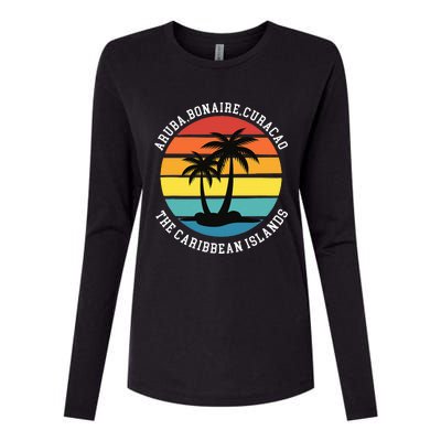 Aruba Bonaire Curacao The Caribbean Islands Vacation Womens Cotton Relaxed Long Sleeve T-Shirt