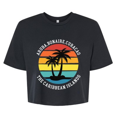 Aruba Bonaire Curacao The Caribbean Islands Vacation Bella+Canvas Jersey Crop Tee