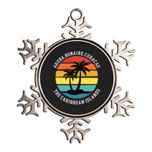 Aruba Bonaire Curacao The Caribbean Islands Vacation Metallic Star Ornament