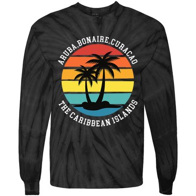 Aruba Bonaire Curacao The Caribbean Islands Vacation Tie-Dye Long Sleeve Shirt