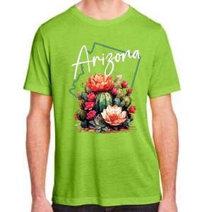 Arizona Blooming Cactus Flowers Love State Of Arizona Cute Adult ChromaSoft Performance T-Shirt