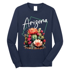 Arizona Blooming Cactus Flowers Love State Of Arizona Cute Long Sleeve Shirt