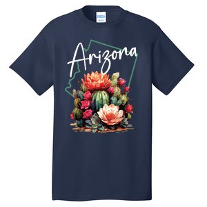 Arizona Blooming Cactus Flowers Love State Of Arizona Cute Tall T-Shirt