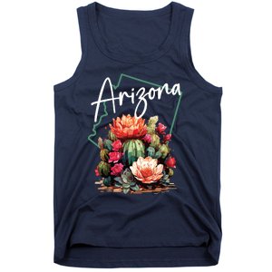 Arizona Blooming Cactus Flowers Love State Of Arizona Cute Tank Top