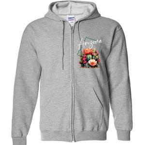 Arizona Blooming Cactus Flowers Love State Of Arizona Cute Full Zip Hoodie