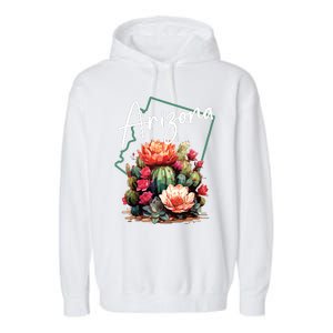 Arizona Blooming Cactus Flowers Love State Of Arizona Cute Garment-Dyed Fleece Hoodie